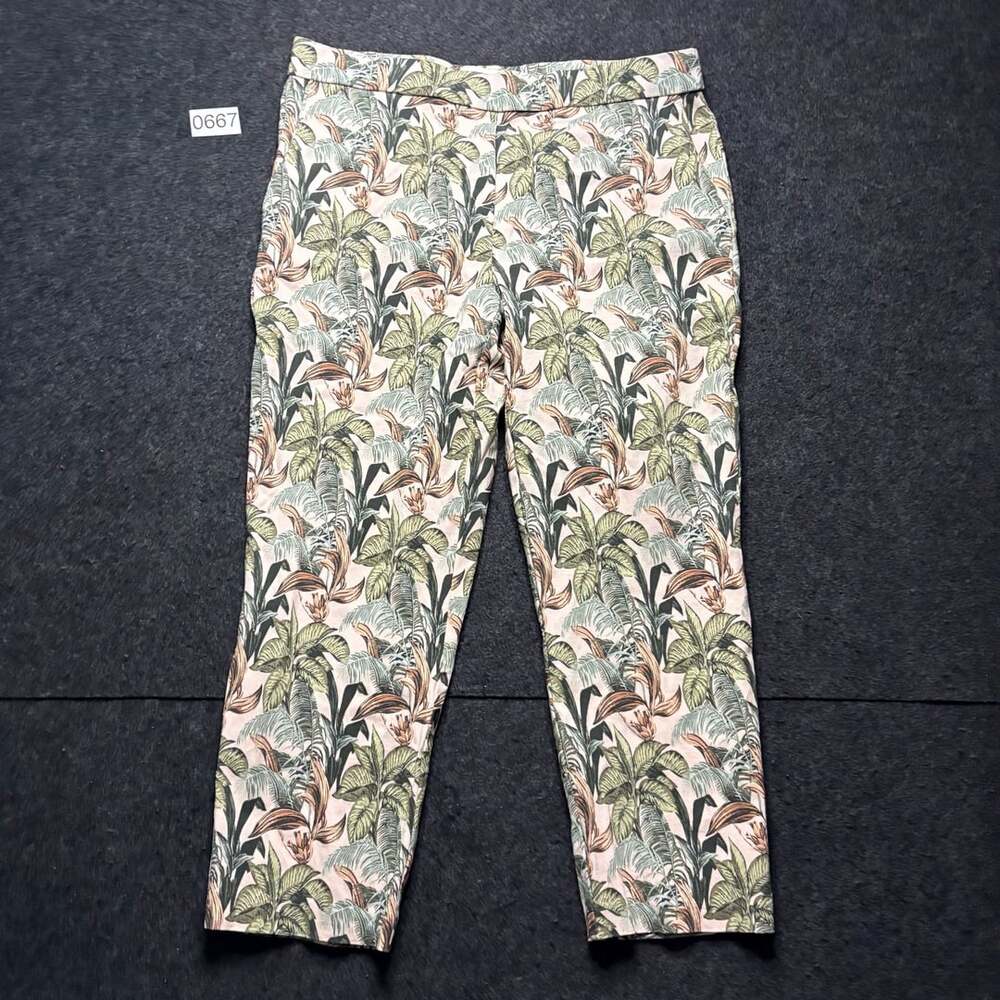 Old Navy Women Cropped Pants Size 4 Regular Green Pink Floral ...,